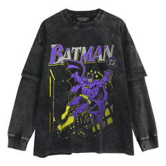 BATMAN VINTAGE V2 LAYERED LONG SLEEVE
