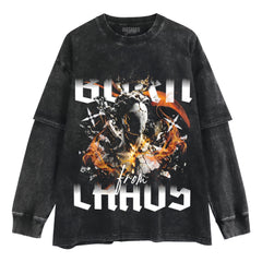 BORN FROM CHAOS GRAPHIC STREETWEAR TANK TOP & TEE & LONG SLEEVE & LAYERED LS & HOODIE