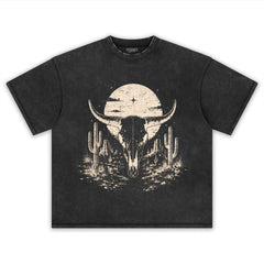 BULL SKULL WESTERN TANK TOP & TEE & LONG SLEEVE & LAYERED LS & HOODIE