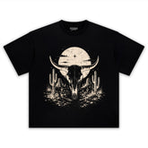 BULL SKULL WESTERN TANK TOP & TEE & LONG SLEEVE & LAYERED LS & HOODIE