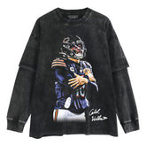 CALEB WILLIAMS & COLD DOUBLE-SIDED LAYERED LONG-SLEEVED TOP