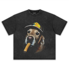 DOG SMOKING TANK TOP & TEE & LONG SLEEVE & LAYERED LS & HOODIE
