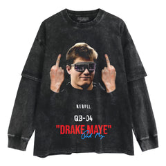 DRAKE MAYE - FLIPPING THE BIRD LAYERED LONG SLEEVE