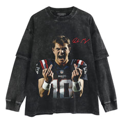 DRAKE MAYE MIDDLE FINGER VINTAGE LAYERED LONG SLEEVE