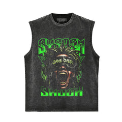 GAME OVER RAGE GRAPHIC STREETWEAR TANK TOP & TEE & LONG SLEEVE & LAYERED LS & HOODIE