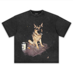 GERMAN SHEPHERD SMOKING MEME TANK TOP & TEE & LONG SLEEVE & LAYERED LS & HOODIE