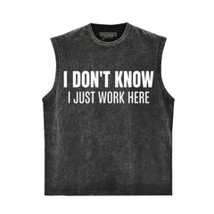 I JUST WORK HERE TANK TOP & TEE & LONG SLEEVE & LAYERED LS & HOODIE