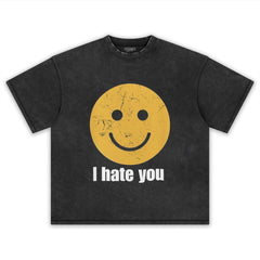 I HATE YOU SMILEY FACE TEE & LS & HOODIE