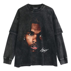 LIL BABY GRAPHIC LAYERED LONG SLEEVE