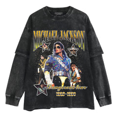 MICHAEL JACKSON DANGEROUS WORLD TOUR LAYERED LONG SLEEVE