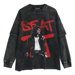 MICHAEL JACKSON & BEAT LAYERED LONG SLEEVE