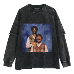 SHEDEUR SANDERS & MYLES GARRETT CLEVELAND STEP BROS LAYERED LONG SLEEVE