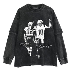 TOM BRADY & DRAKE MAYE VINTAGE LAYERED LONG SLEEVE