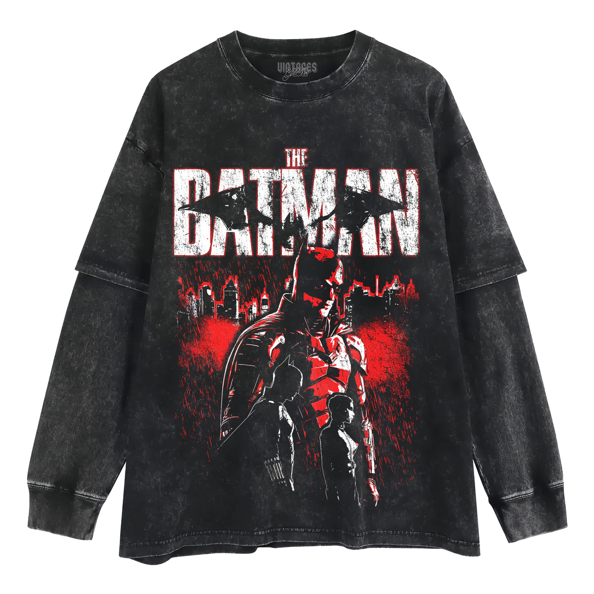 BATMAN VINTAGE LAYERED LONG SLEEVE