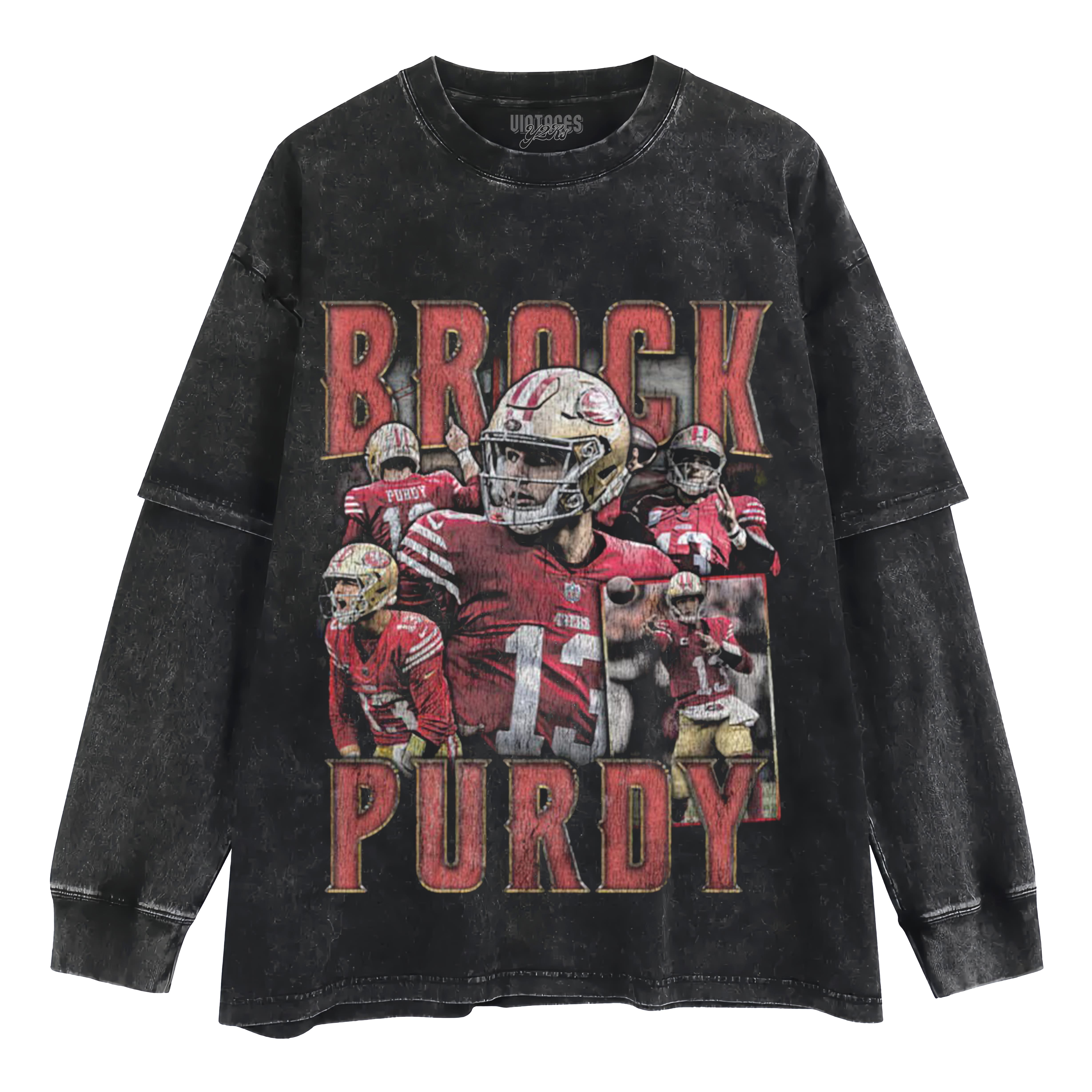 BROCK PURDY SAN FRANCISCO VINTAGE V2 LAYERED LONG SLEEVE