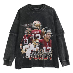 BROCK PURDY SAN FRANCISCO VINTAGE V3 LAYERED LONG SLEEVE
