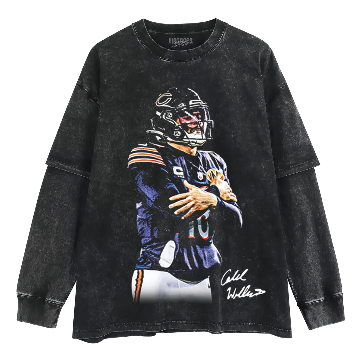 CALEB WILLIAMS & COLD DOUBLE-SIDED LAYERED LONG-SLEEVED TOP