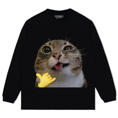 CAT MEMES FUNNY V4 TEE & LS & HOODIE