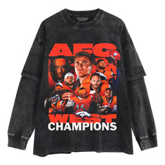 DENVER BRONCOS & 2025 AFC WEST CHAMPIONS LAYERED LONG SLEEVE