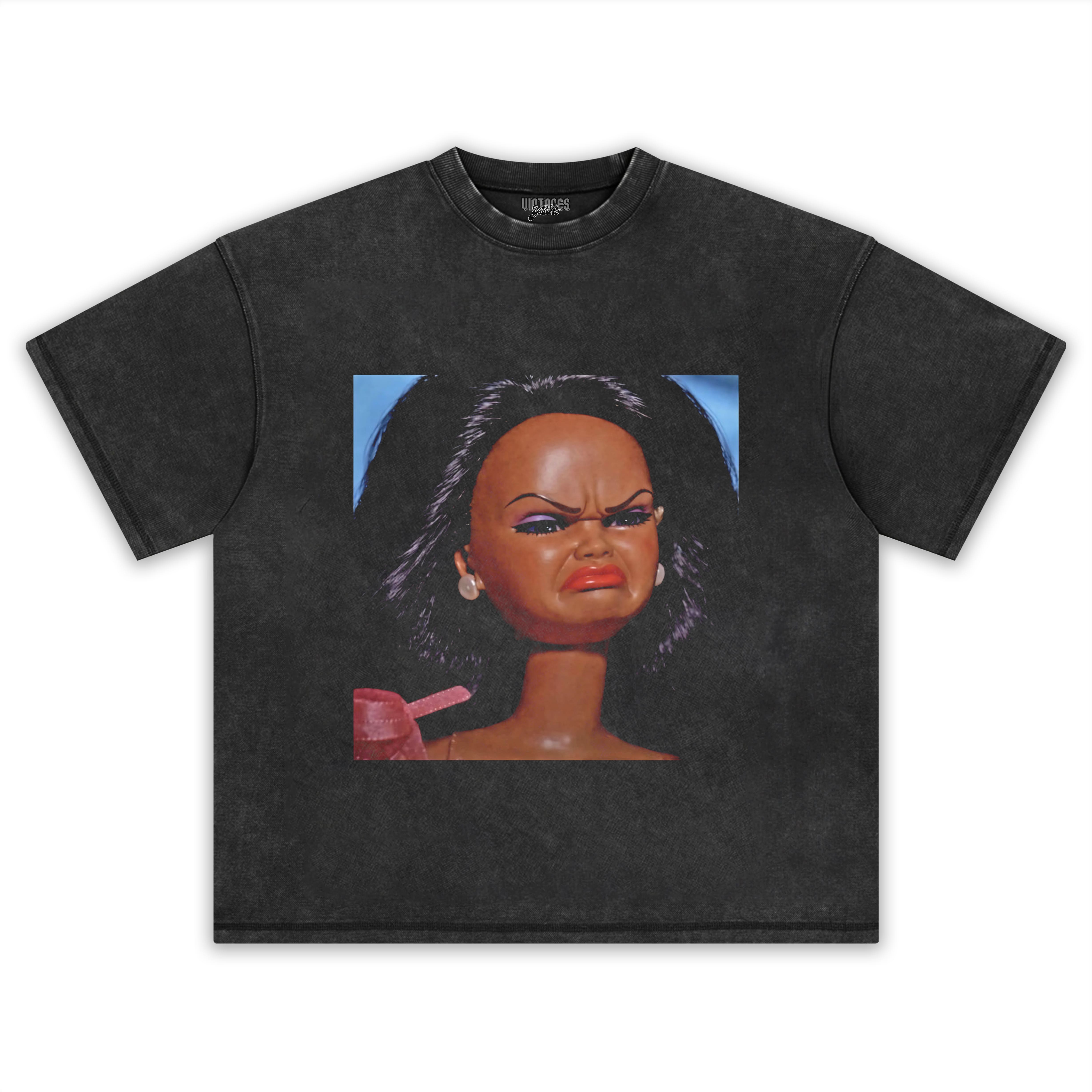 DISGUSTED BLACK BARBIE FACE MEME TANK TOP & TEE & LONG SLEEVE & LAYERED LS & HOODIE
