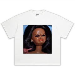 DISGUSTED BLACK BARBIE FACE MEME TANK TOP & TEE & LONG SLEEVE & LAYERED LS & HOODIE