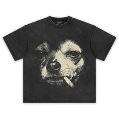 DOG - SMOKING - CIGARETTE TANK TOP & TEE & LONG SLEEVE & LAYERED LS & HOODIE