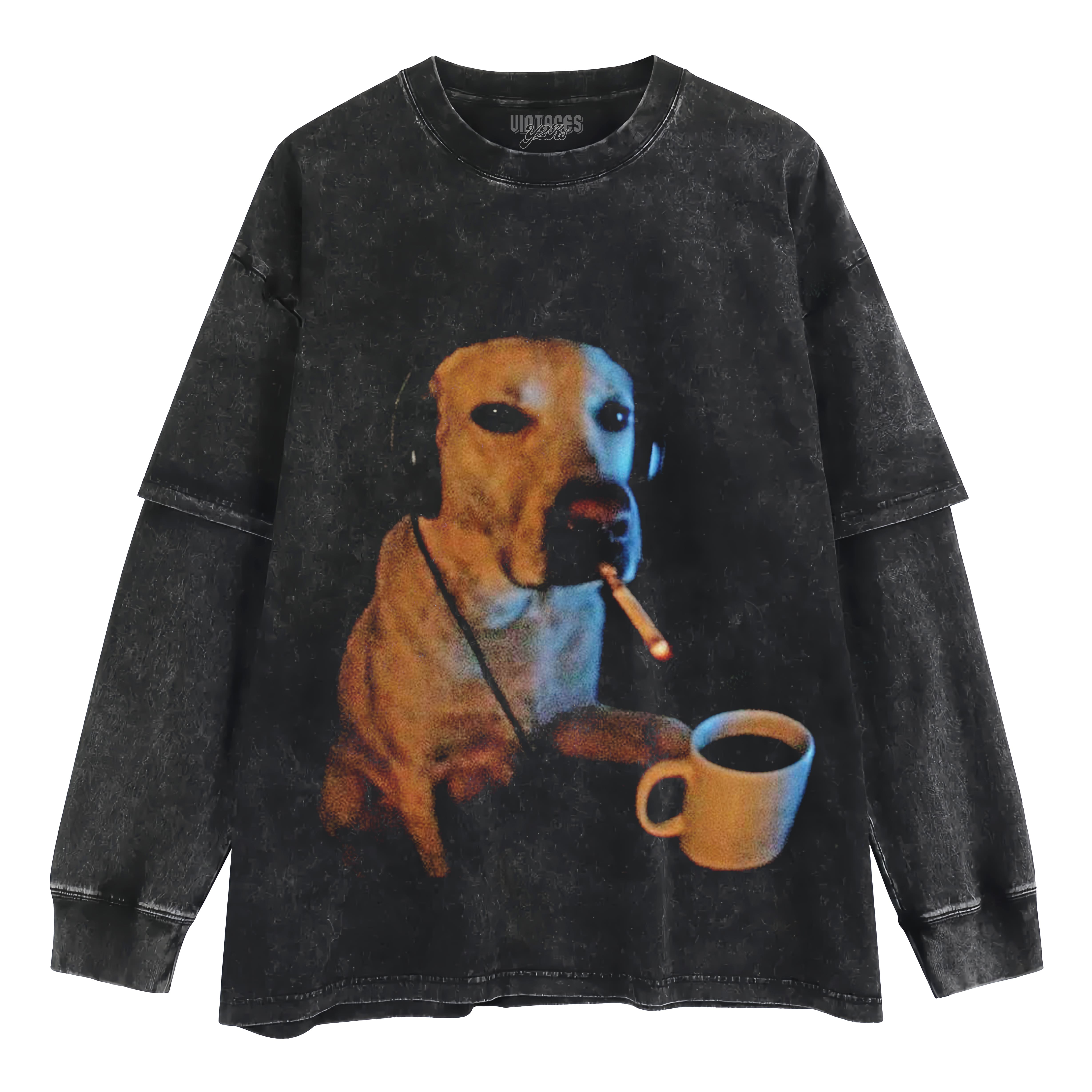 DOG SMOKING V2 TANK TOP & TEE & LONG SLEEVE & LAYERED LS & HOODIE