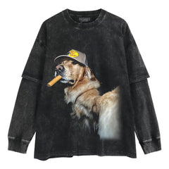 DOG SMOKING V3 TANK TOP & TEE & LONG SLEEVE & LAYERED LS & HOODIE