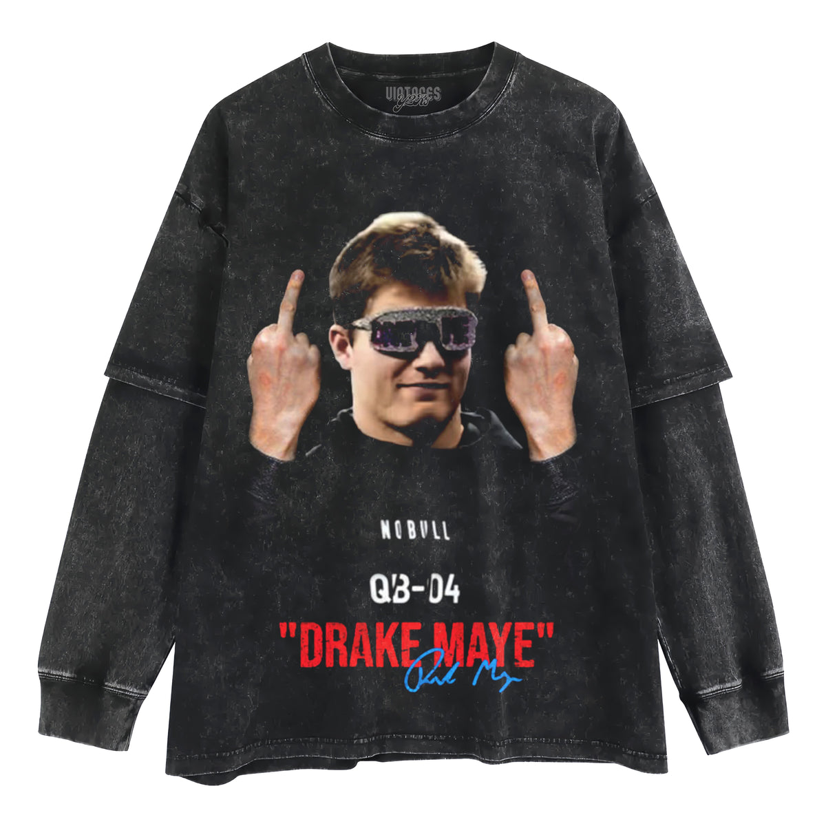 DRAKE MAYE - FLIPPING THE BIRD LAYERED LONG SLEEVE