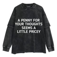 FUNNY-QUOTES LAYERED LONG SLEEVE
