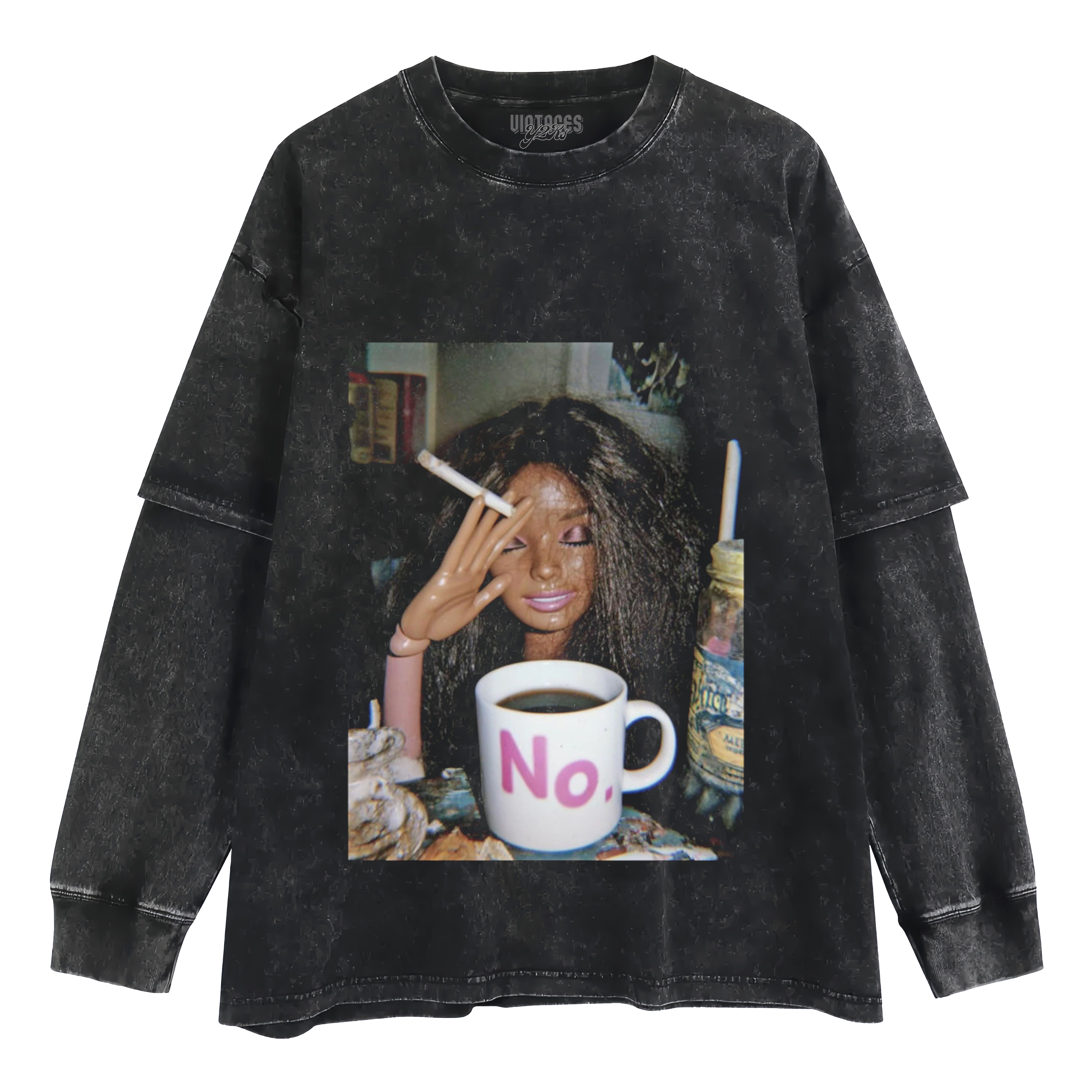 FUNNY DISGUSTING DOLL FACE MEME SMOKING TANK TOP & TEE & LONG SLEEVE & LAYERED LS & HOODIE