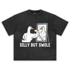 FUNNY SILLY BUT SWOLE GYM GOOSE TANK TOP & TEE & LONG SLEEVE & LAYERED LS & HOODIE