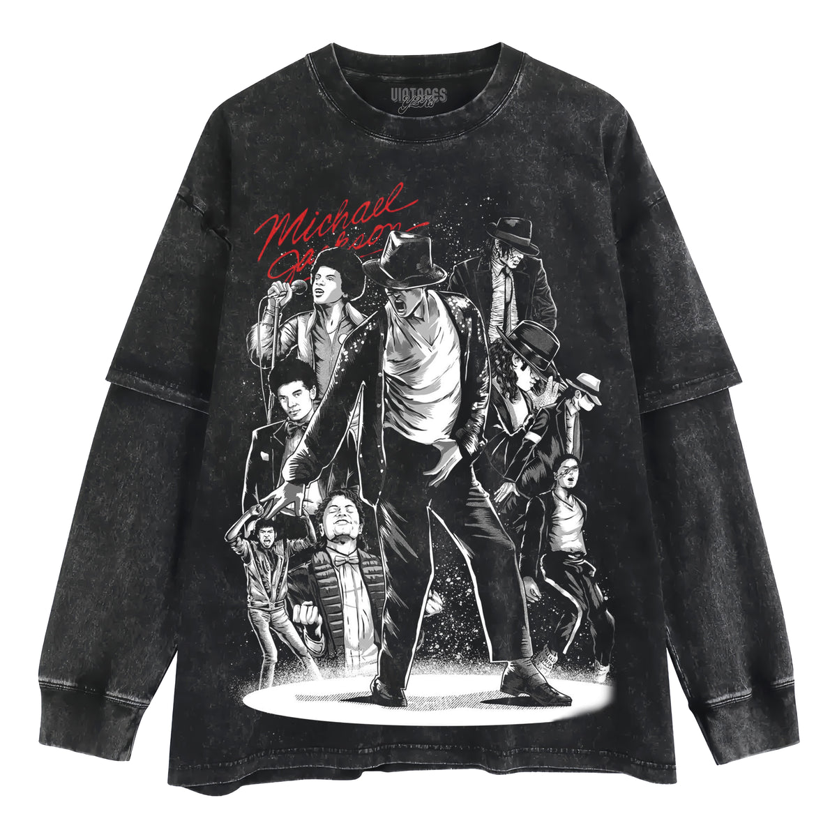 MICHAEL JACKSON ART LAYERED LONG SLEEVE