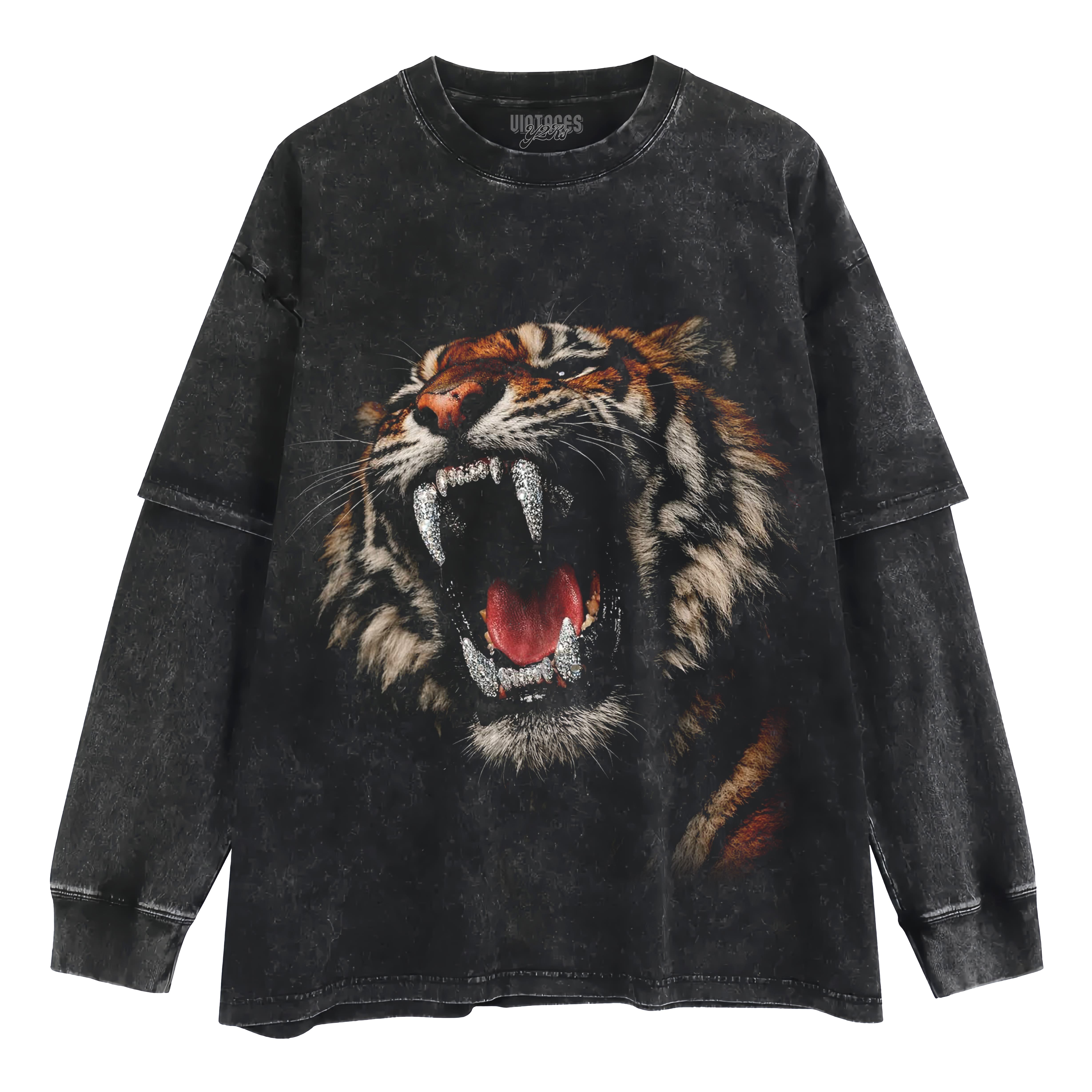 RETRO STREET STYLE & DARK TIGER TANK TOP & TEE & LONG SLEEVE & LAYERED LS & HOODIE
