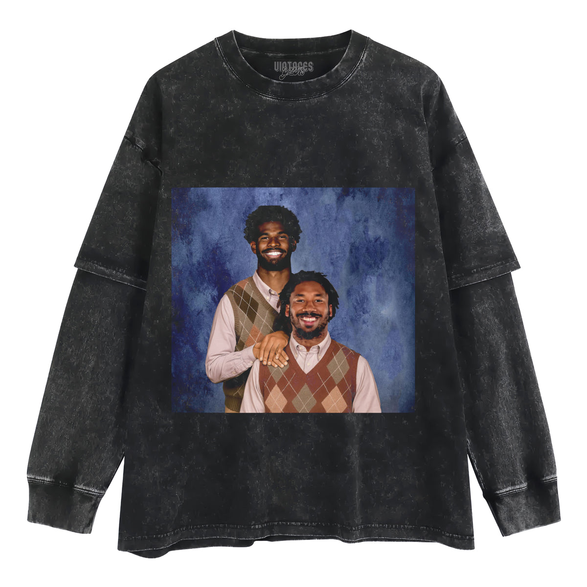SHEDEUR SANDERS & MYLES GARRETT CLEVELAND STEP BROS LAYERED LONG SLEEVE