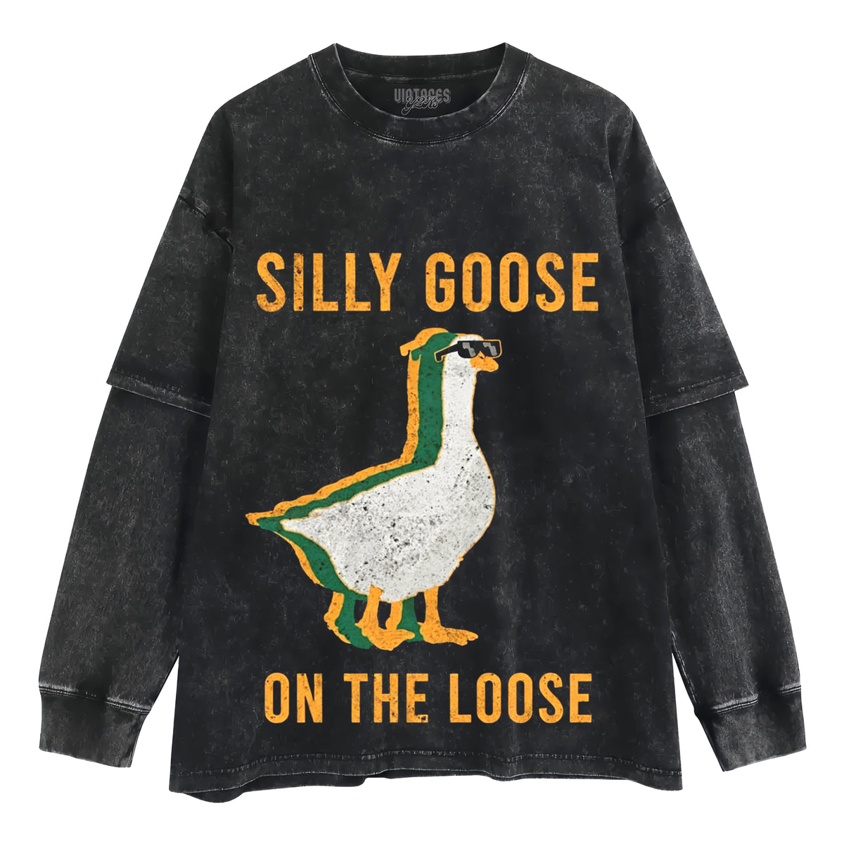 SILLY GOOSE ON THE LOOSE RETRO LAYERED LONG SLEEVE