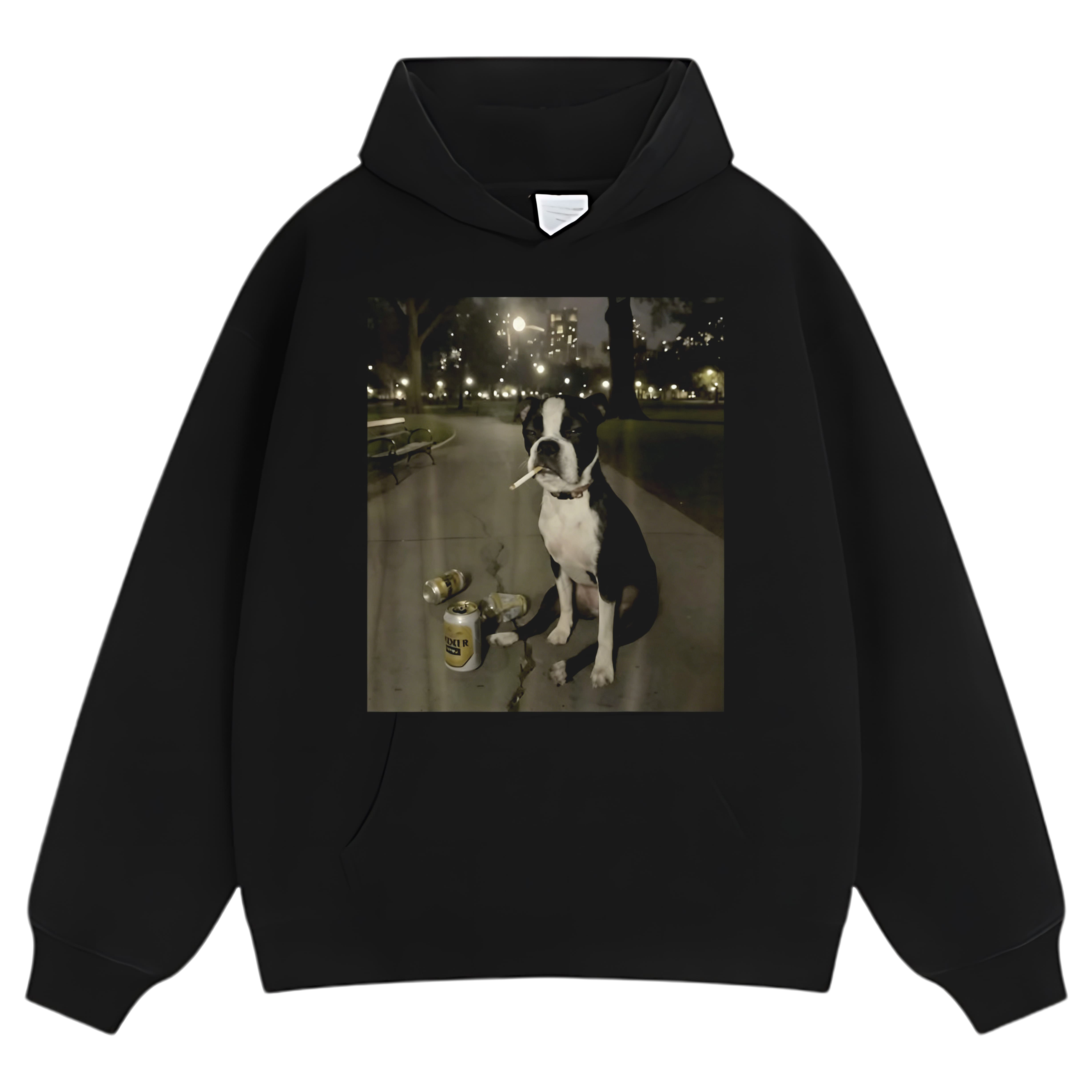 SMOKING DOG CIGARETTE GEN Z DOG TANK TOP & TEE & LONG SLEEVE & LAYERED LS & HOODIE