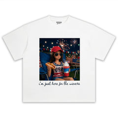 THE FIREWORKS FUNNY 4TH OF JULY - BARBIE DOLL MEME V2 TANK TOP & TEE & LONG SLEEVE & LAYERED LS & HOODIE