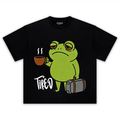 TIRED FROG TEE & LS & HOODIE