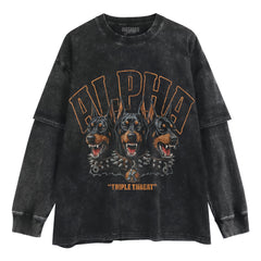 VINTAGE DOBERMAN PINSCHER STREETWEAR V4 TANK TOP & TEE & LONG SLEEVE & LAYERED LS & HOODIE