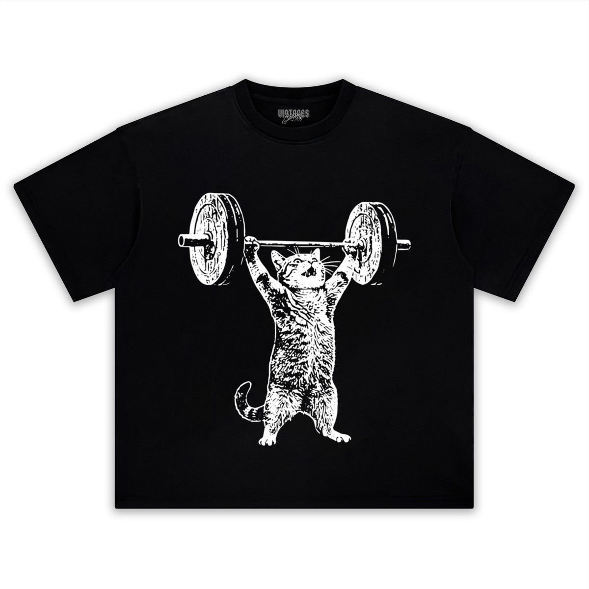 WEIGHT LIFTING GYM CAT TANK TOP & TEE & LONG SLEEVE & LAYERED LS & HOODIE