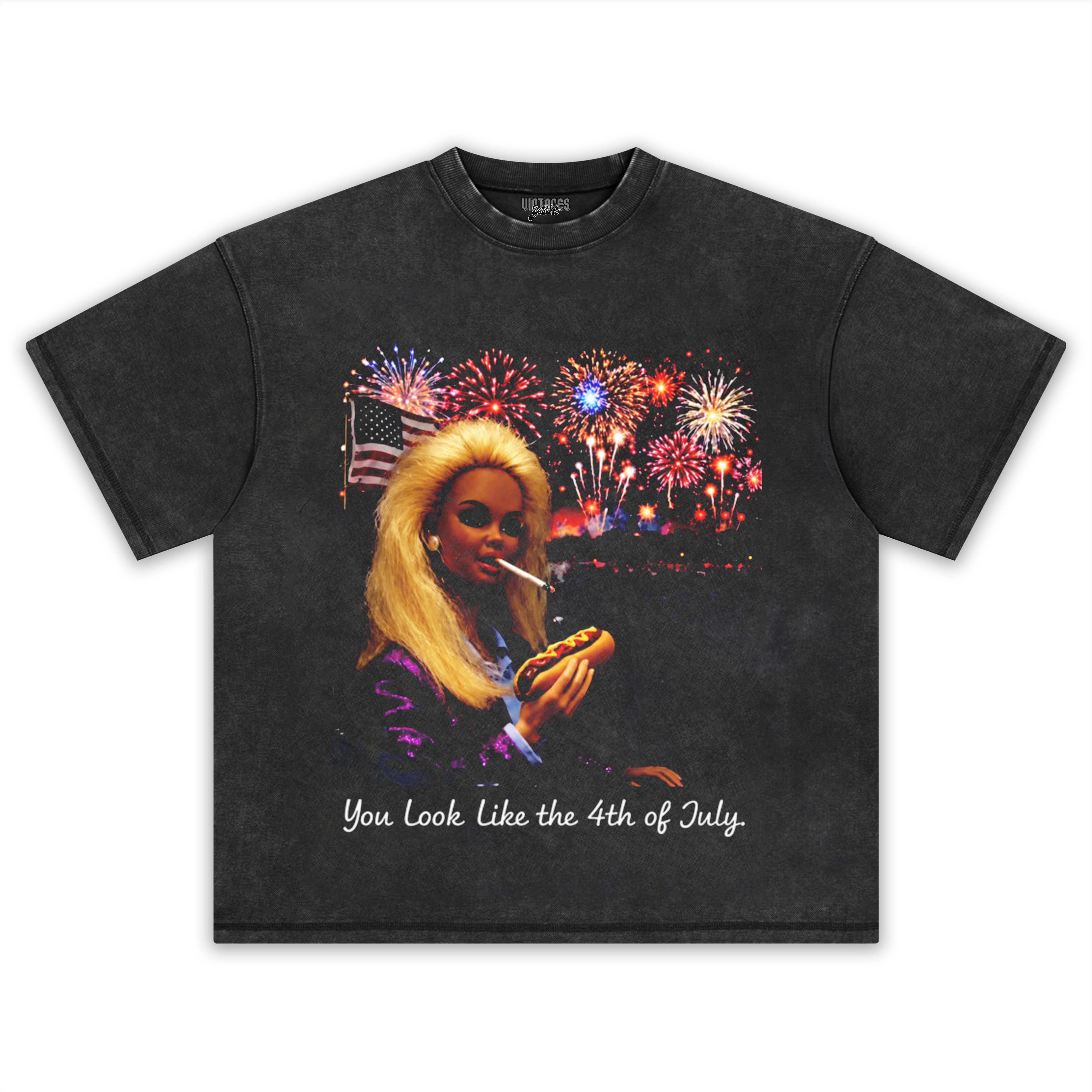YOU LOOK LIKE THE 4TH OF JULY - BARBIE DOLL MEME TANK TOP & TEE & LONG SLEEVE & LAYERED LS & HOODIE